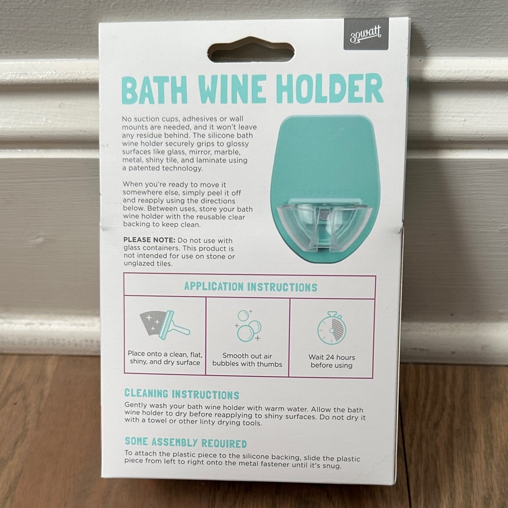 Seafoam Bath Wine Holder - Picture 2 of 2